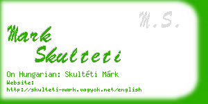 mark skulteti business card