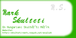 mark skulteti business card